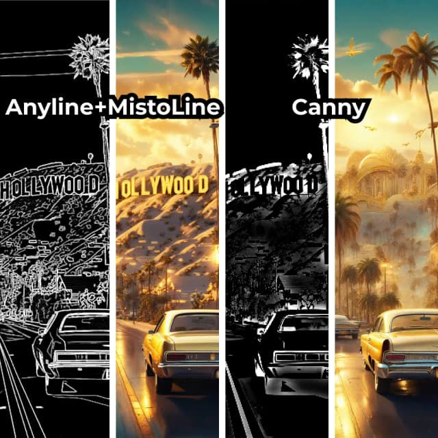 Anyline + MistoLine | 高品質のスケッチから画像生成
